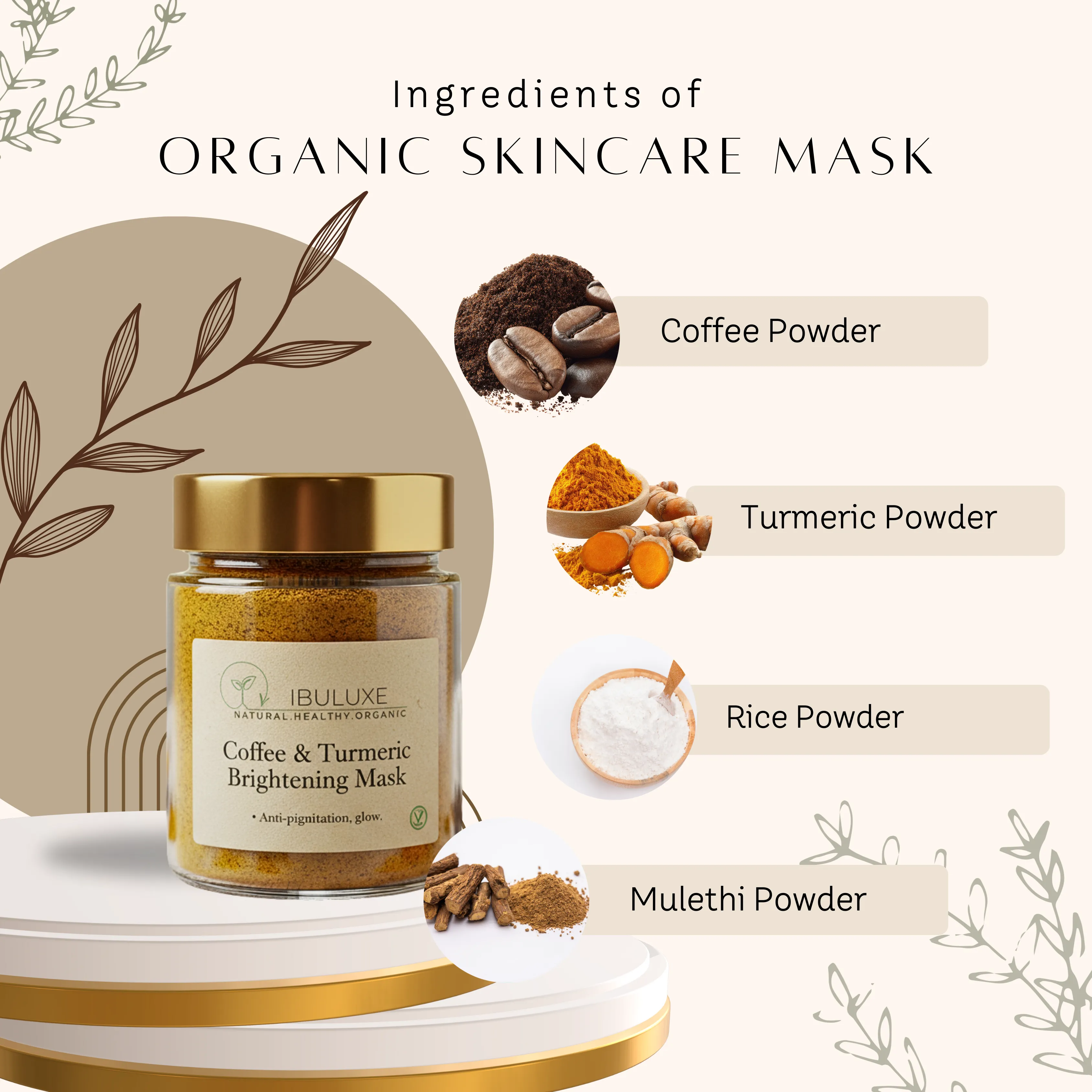 Coffee & turmeric brightening mask