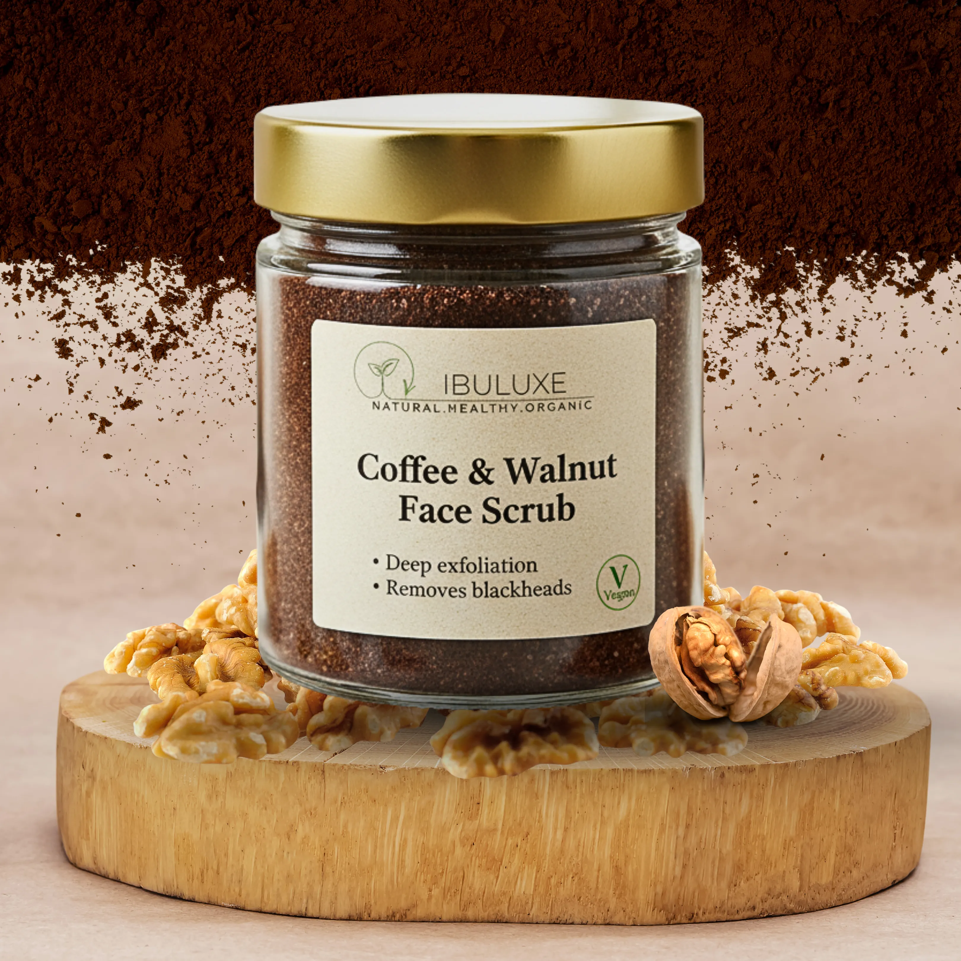 Coffee & walnut face scrub