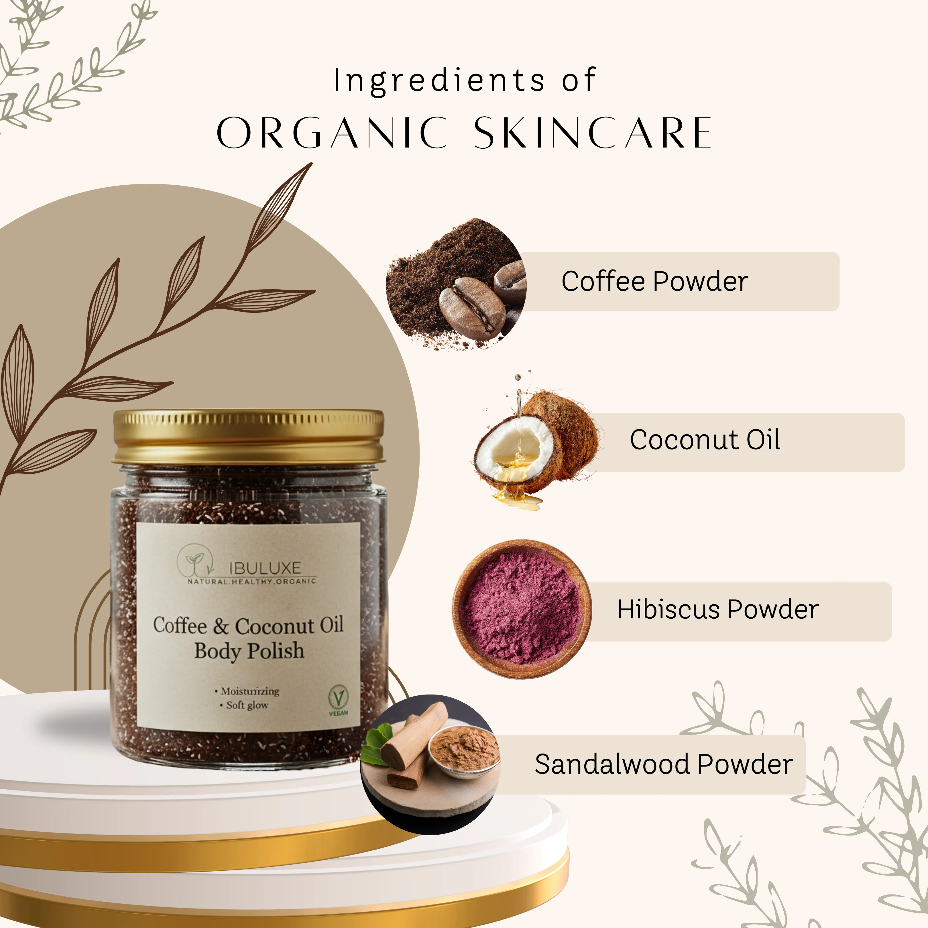 Coffee & coconut oil body polish